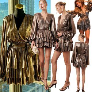 🆕 BRONX & BANCO 🧿 NWOT Bellerose Ruffled Mini Dress, Sz L / US 8